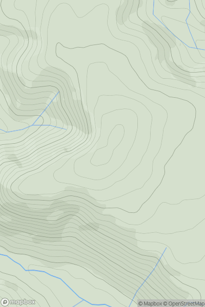 Thumbnail image for Y Foel [Aberystwyth to Welshpool] [SN838842] showing contour plot for surrounding peak
